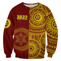(Custom Text And Number) Tonga High School Sweatshirt Class Of Year Tongan Ngatu Pattern LT14 - Polynesian Pride