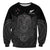 New Zealand Tiki Rugby Sweatshirt NZ Maori Koru Pattern LT14 Unisex Black - Polynesian Pride