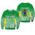 Cook Islands Sweatshirt Pattern Be Unique LT13 Unisex Green - Polynesian Pride