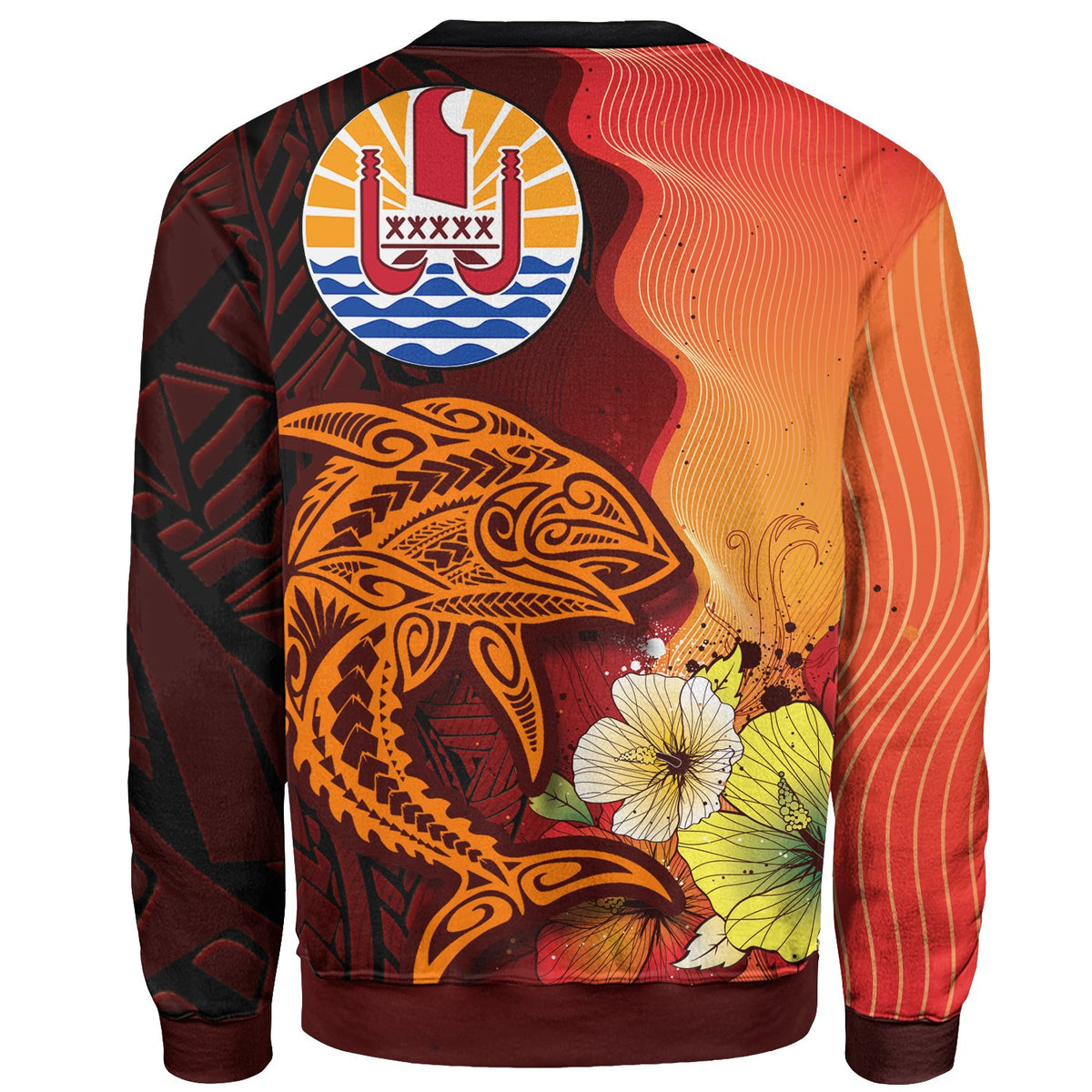 Tahiti Custom Personalised Sweater - Tribal Tuna Fish - Polynesian Pride
