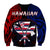 Hawaiian Kanaka Sweatshirt Flag Nation Black Demodern AH - Polynesian Pride