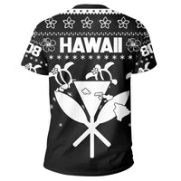 Kanaka Turtle Christmas Pattern T shirt Helen Style White AH - Polynesian Pride