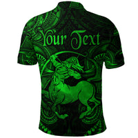 Custom Sagittarius Zodiac Polynesian Polo Shirt Unique Style Green LT8 - Polynesian Pride
