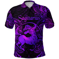 Sagittarius Zodiac Polynesian Polo Shirt Unique Style Purple LT8 - Polynesian Pride