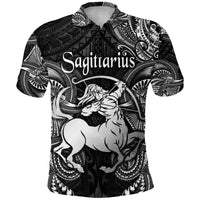 Sagittarius Zodiac Polynesian Polo Shirt Unique Style Black LT8 - Polynesian Pride