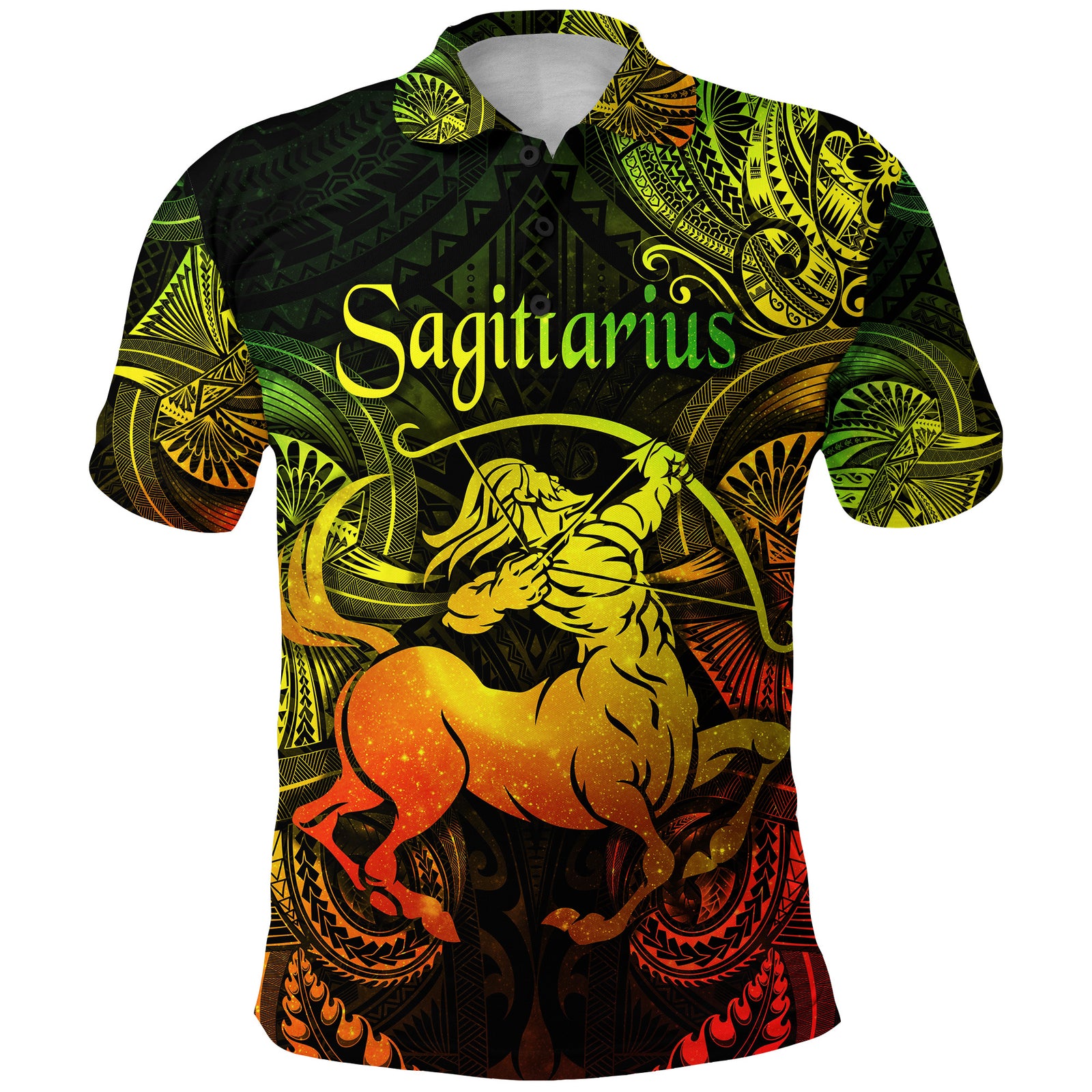 Sagittarius Zodiac Polynesian Polo Shirt Unique Style Reggae LT8 - Polynesian Pride