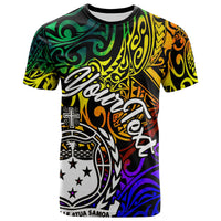 Samoa Custom T Shirt Rainbow Polynesian Pattern Unisex Rainbow - Polynesian Pride