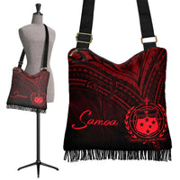 Samoa Boho Handbag - Red Color Cross Style - Polynesian Pride