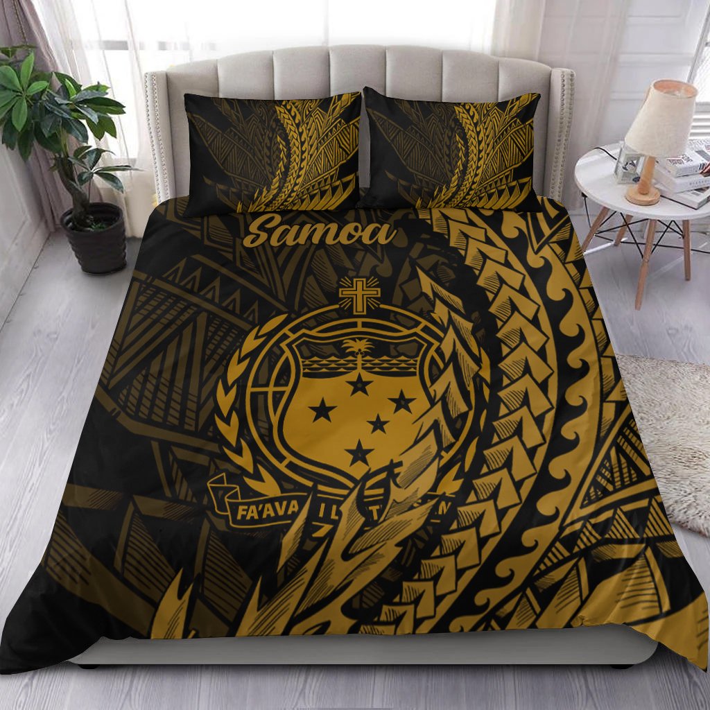 Samoa Bedding Set - Wings Style Black - Polynesian Pride