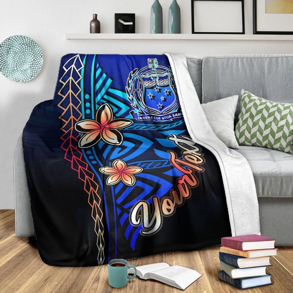 Samoa Custom Personalised Premium Blanket - Vintage Tribal Mountain - Polynesian Pride