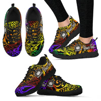 Samoa Custom Personalised Sneakers - Rainbow Polynesian Pattern - Polynesian Pride