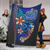 Samoa Custom Personalised Premium Blanket - Vintage Tribal Mountain - Polynesian Pride