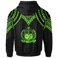 Samoa Custom Hoodie Polynesian Armor Style Green - Polynesian Pride