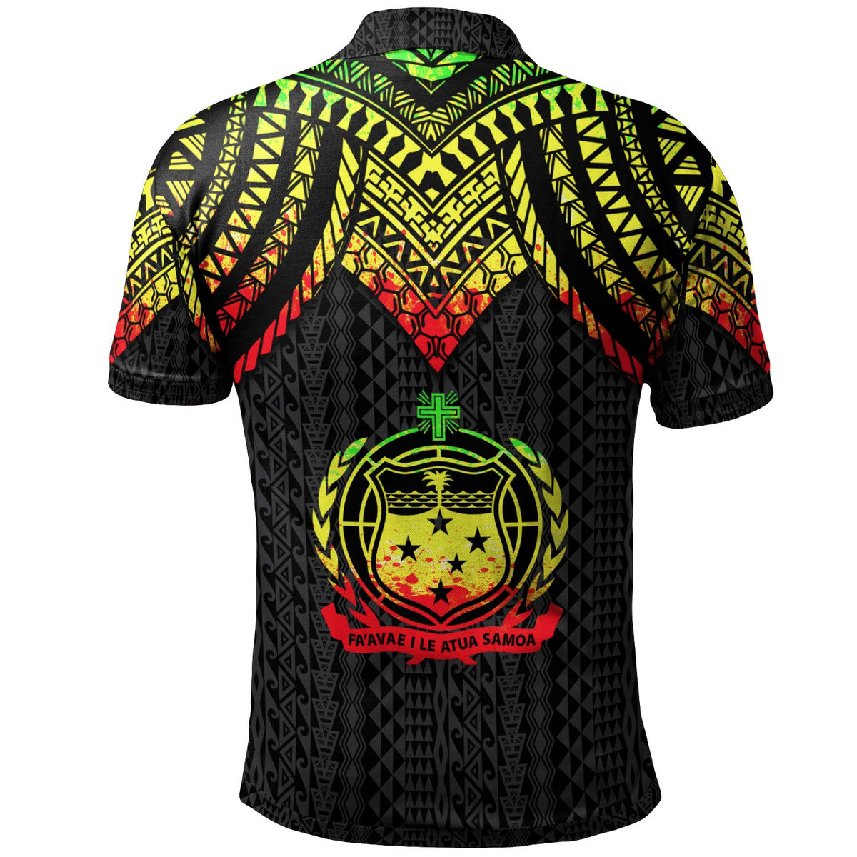 Samoa Polo Shirt Polynesian Armor Style Reagge - Polynesian Pride