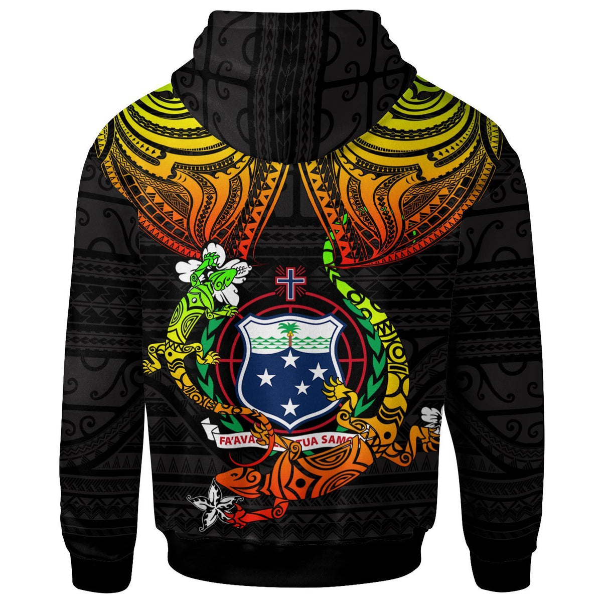 Samoa Custom Zip up Hoodie Lizard Good Chest - Polynesian Pride
