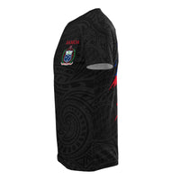 Samoa All Over Print T Shirt Samoa Flag Coat Of Arms - Polynesian Pride