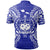 Samoa Polo Shirt Samoan Coat Of Arms Map Polynesian Tattoo Blue - Polynesian Pride