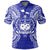 Samoa Polo Shirt Samoan Coat Of Arms Map Polynesian Tattoo Blue Unisex Blue - Polynesian Pride