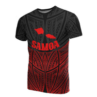 Samoa Polynesian T Shirt Red Black Pride Map And Seal Unisex Red - Polynesian Pride