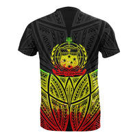 Samoa Polynesian T Shirt Reggae Pride Map And Seal - Polynesian Pride