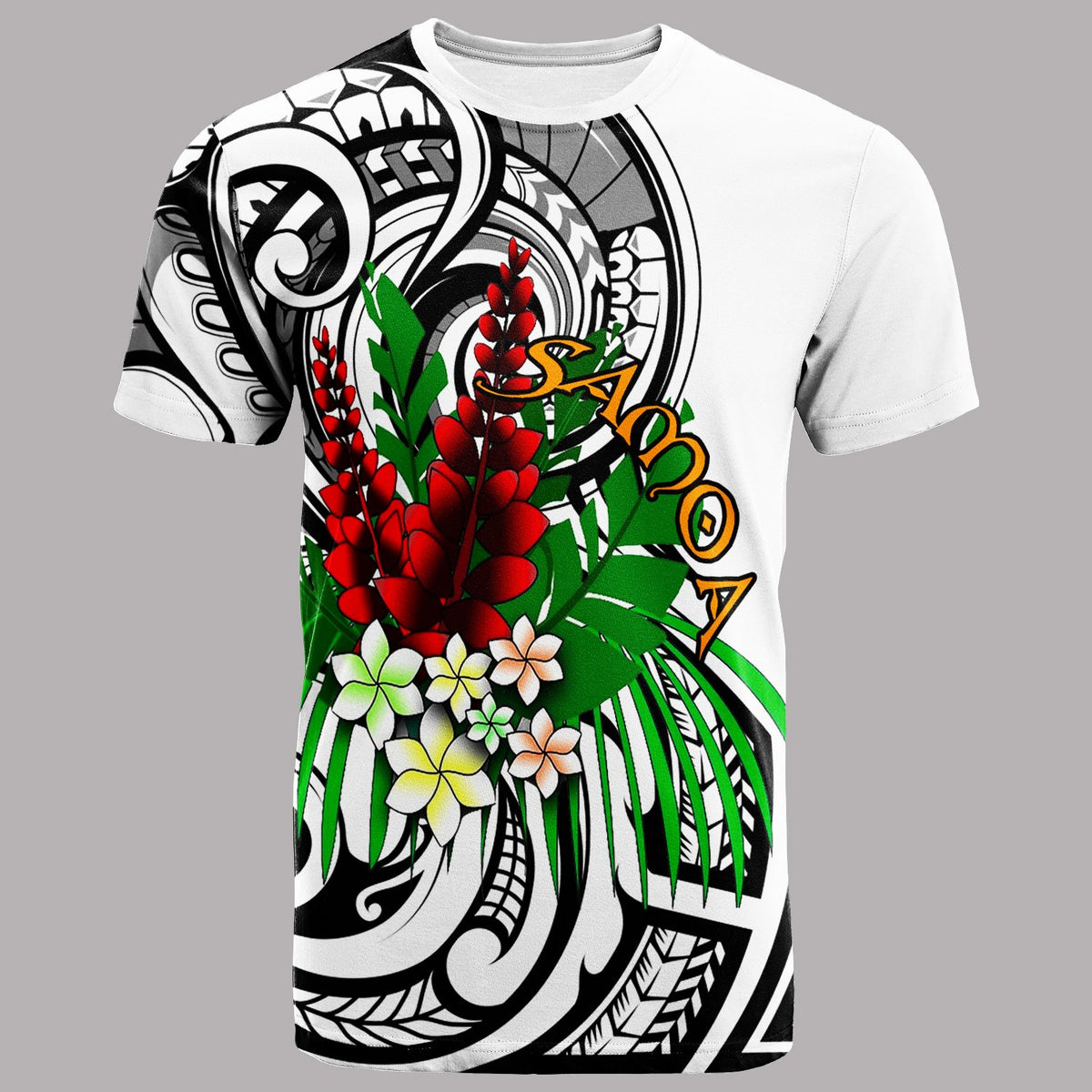 Samoa T Shirt Samoan Teuila Flower