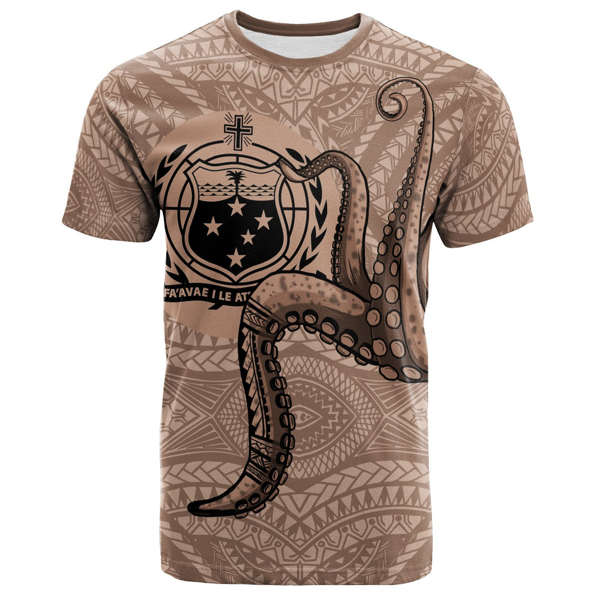 Samoa T Shirt Octopus Tentacle Unisex Art - Polynesian Pride
