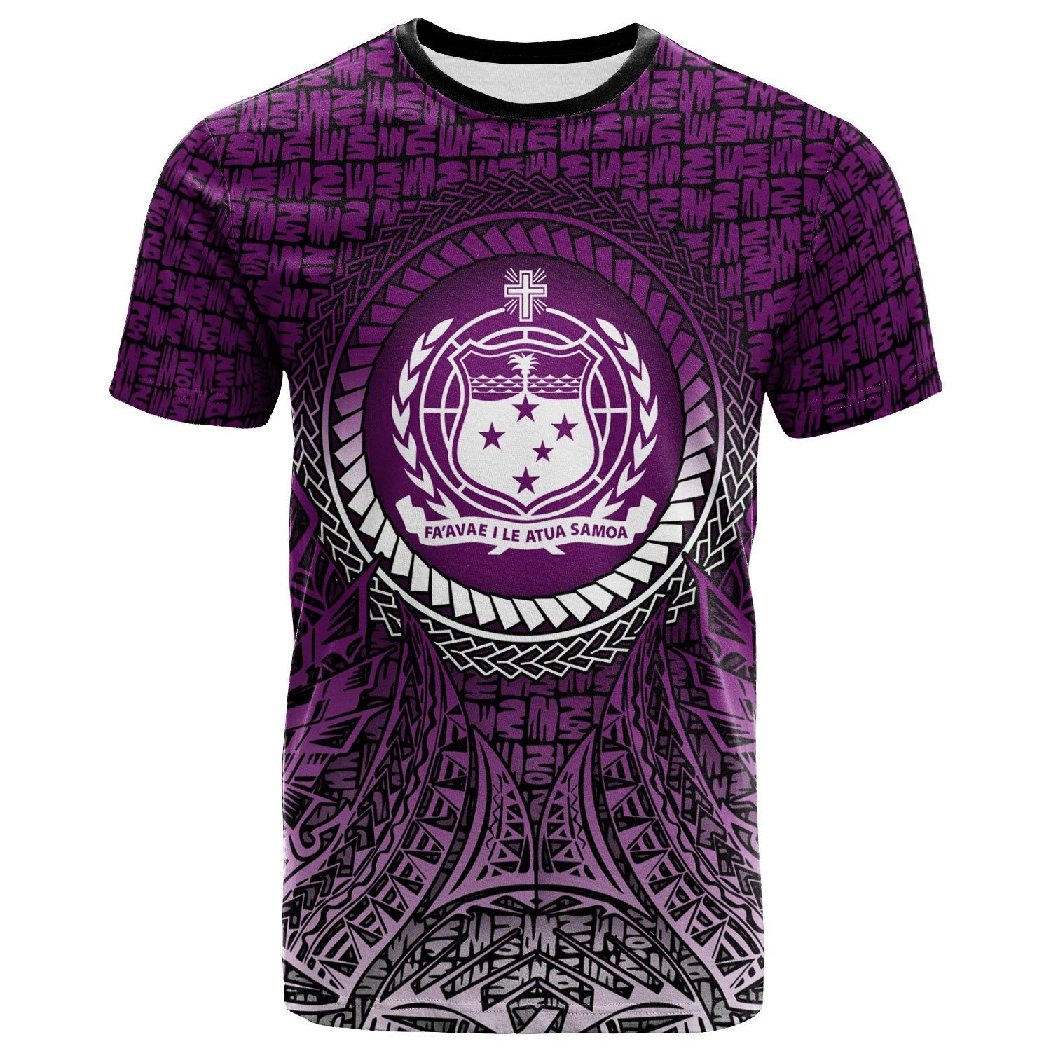 Samoa T Shirt Circle Pattern Purple Unisex Purple - Polynesian Pride