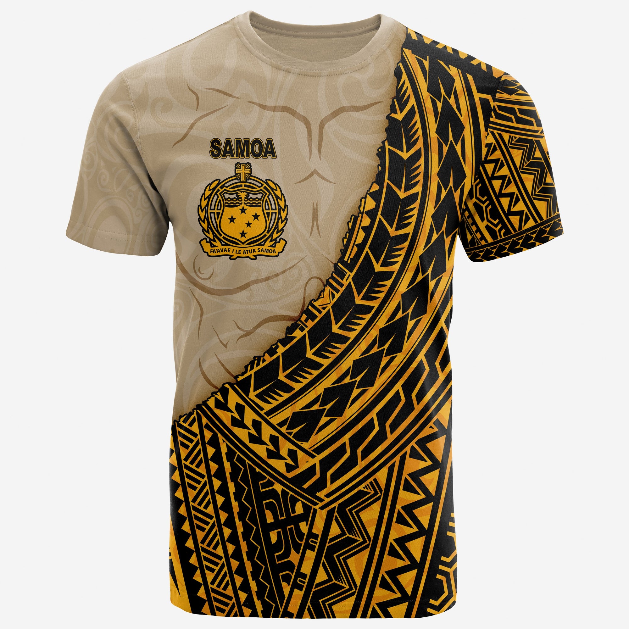 Samoa T Shirt Polynesian Wild Style Unisex GOLD - Polynesian Pride