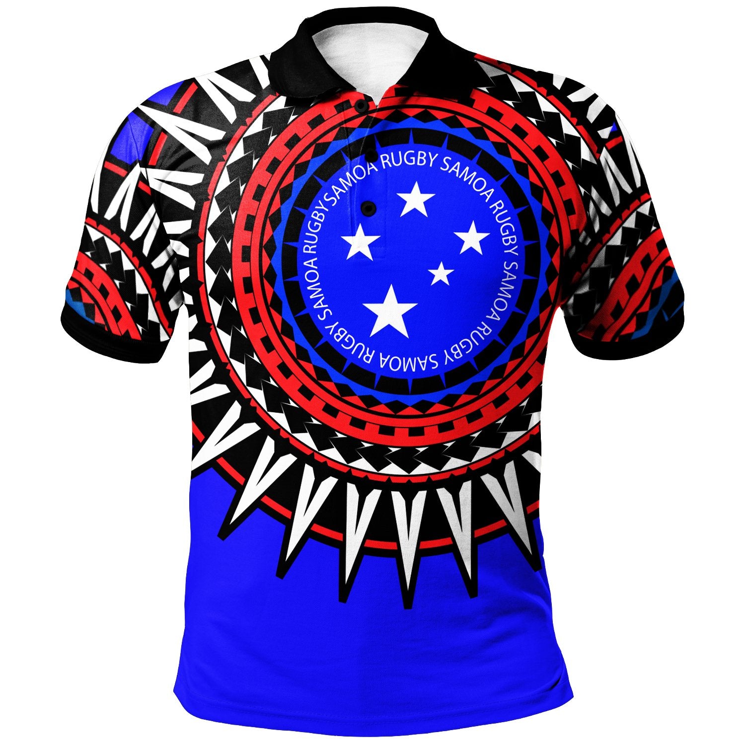 Samoa Custom Polo Shirt Samoan Rugby Sunshine Unisex Blue - Polynesian Pride