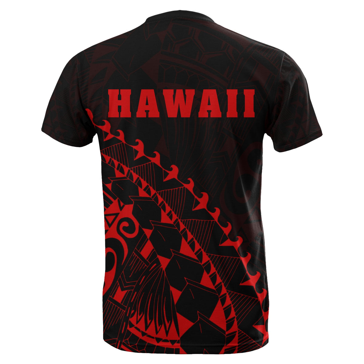 Kanaka Map T shirt ( Red) Turtle Style - Polynesian Pride