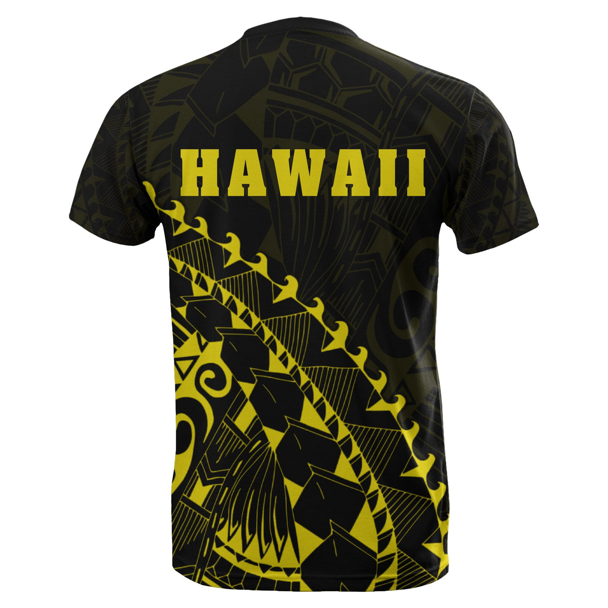 Kanaka Map T shirt ( Yellow) Turtle Style - Polynesian Pride