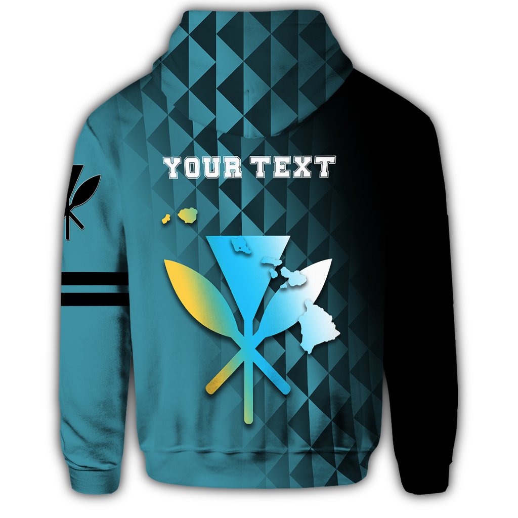 Custom Hawaiian Kanaka Fish Hook Hoodie Diamond Style - Polynesian Pride