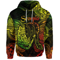 Custom Scorpio Zodiac Polynesian Hoodie Unique Style Reggae LT8 - Polynesian Pride