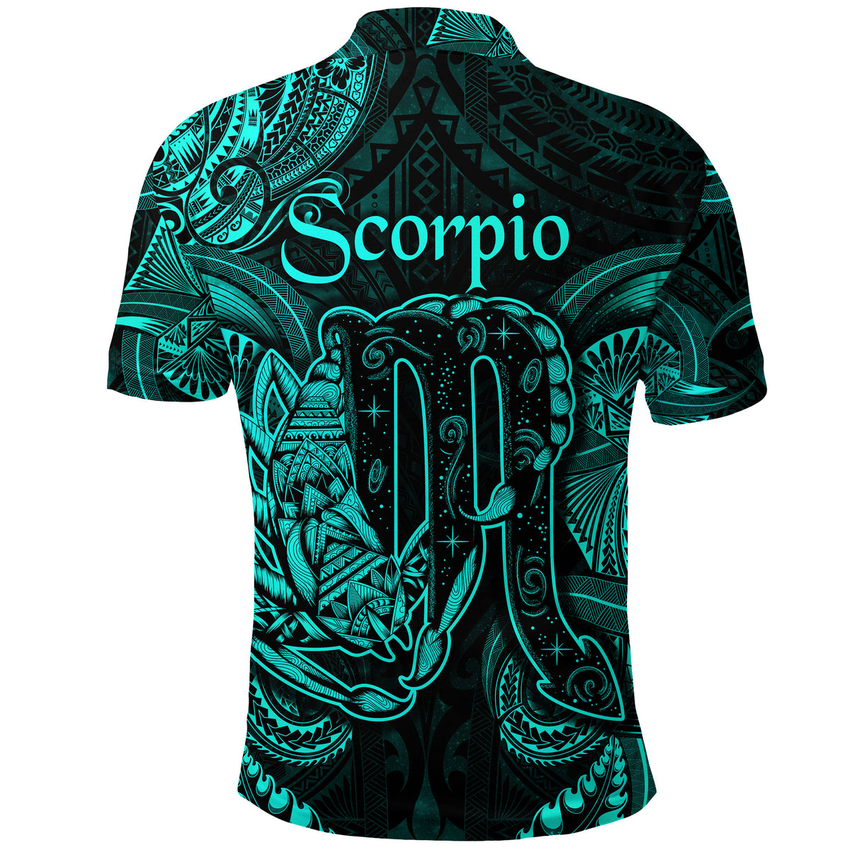 Scorpio Zodiac Polynesian Polo Shirt Unique Style Turquoise LT8 - Polynesian Pride