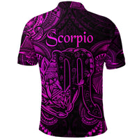 Scorpio Zodiac Polynesian Polo Shirt Unique Style Pink LT8 - Polynesian Pride