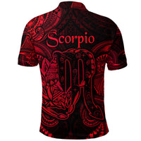 Scorpio Zodiac Polynesian Polo Shirt Unique Style Red LT8 - Polynesian Pride
