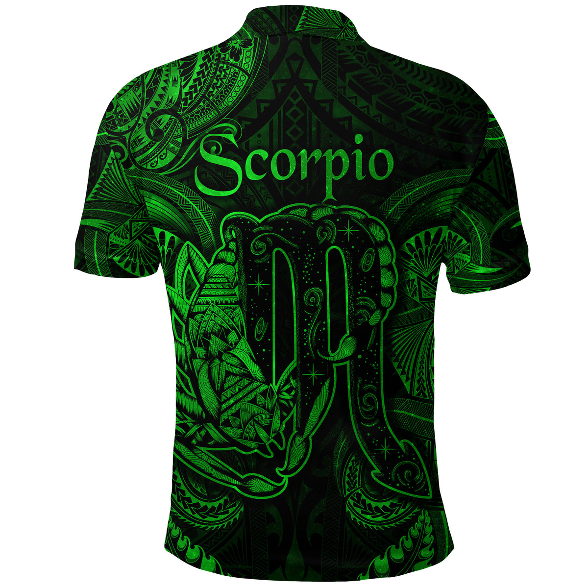 Scorpio Zodiac Polynesian Polo Shirt Unique Style Green LT8 - Polynesian Pride