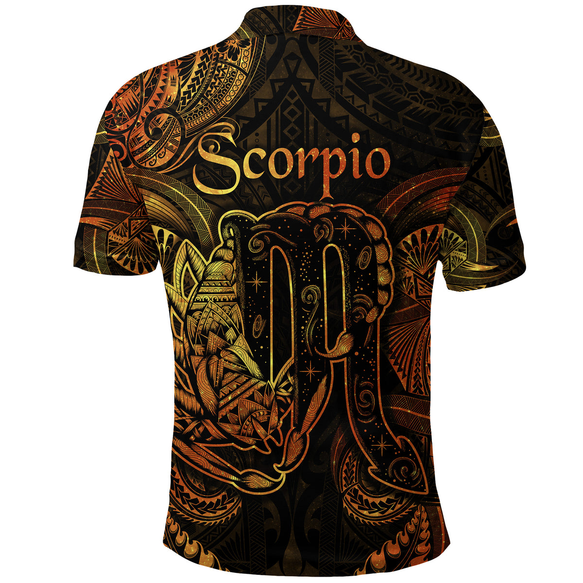 Scorpio Zodiac Polynesian Polo Shirt Unique Style Gold LT8 - Polynesian Pride