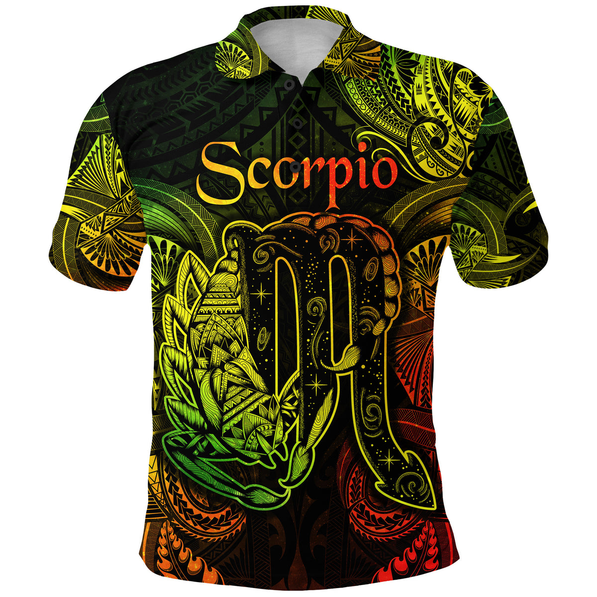 Scorpio Zodiac Polynesian Polo Shirt Unique Style Reggae LT8 - Polynesian Pride