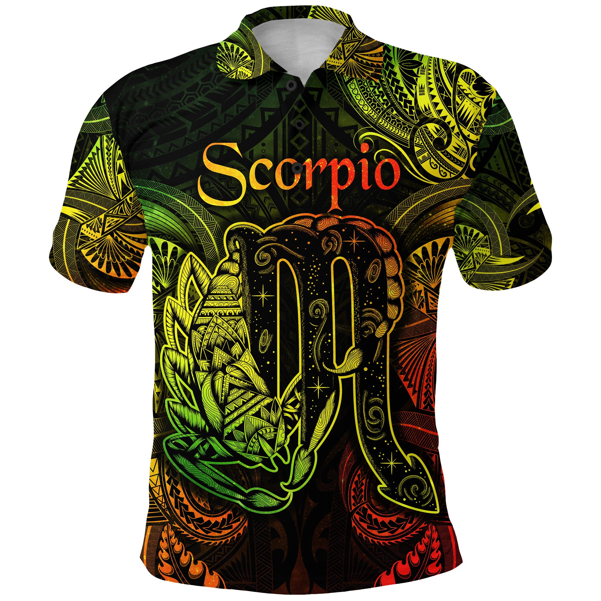 Scorpio Zodiac Polynesian Polo Shirt Unique Style Reggae LT8 - Polynesian Pride