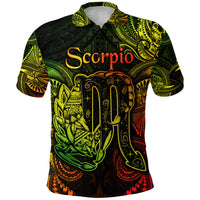 Scorpio Zodiac Polynesian Polo Shirt Unique Style Reggae LT8 - Polynesian Pride