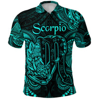Scorpio Zodiac Polynesian Polo Shirt Unique Style Turquoise LT8 - Polynesian Pride