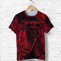 Scorpio Zodiac Polynesian T Shirt Unique Style Red LT8 - Polynesian Pride