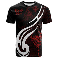Hawaii Kanaka Maoli T Shirt Scorpio Tribal Pattern Style Red Unisex Red - Polynesian Pride