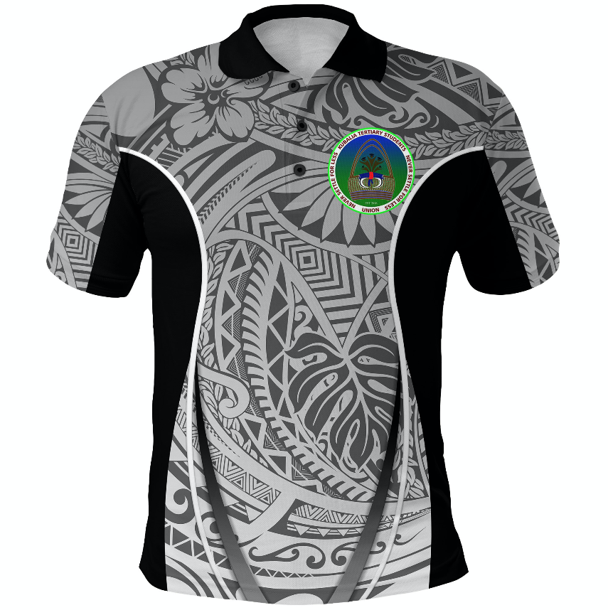 Papua New Guinea Kubalia Tertiary Students Union Polo Shirt Grey LT8 - Polynesian Pride
