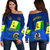 Malampa Province Off Shoulder Sweater Vanuatu Proud LT13 Blue - Polynesian Pride