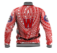 Hawaii Baseball Jacket - Waianae High Baseball Jacket - Red LT8 - Polynesian Pride