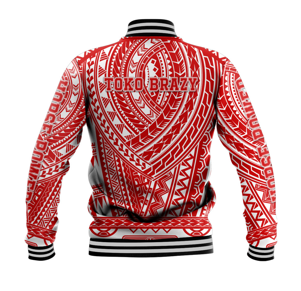 (T0K0 BRAZY) Hawaii Baseball Jacket - Waianae Baseball Jacket - HORSE POWER LT8 - Polynesian Pride