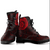 Polynesian Tattoo Style Leather Boots Red A7 Red - Polynesian Pride