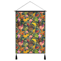 Seamless Tropical Flower Plant And Leaf Pattern Hanging Poster - AH Hanging Poster 43 x 65 cm Cotton And Linen - Polynesian Pride